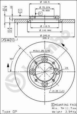 Breco BS 7252 - Əyləc Diski furqanavto.az