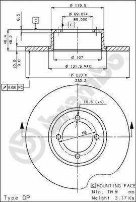 Breco BS 7214 - Əyləc Diski furqanavto.az