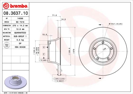 Breco BS 7216 - Əyləc Diski furqanavto.az