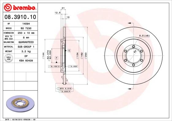 Breco BS 7230 - Əyləc Diski furqanavto.az