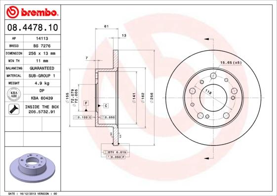 Breco BS 7276 - Əyləc Diski furqanavto.az