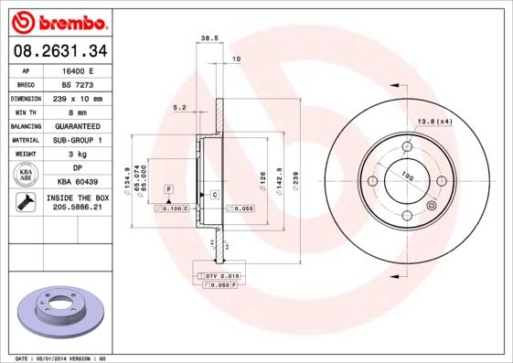 Breco BS 7273 - Əyləc Diski furqanavto.az