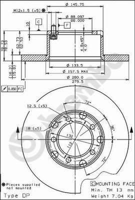 Breco BS 7272 - Əyləc Diski furqanavto.az