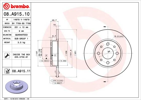 Breco BS 7769 - Əyləc Diski furqanavto.az