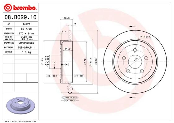 Breco BS 7768 - Əyləc Diski furqanavto.az