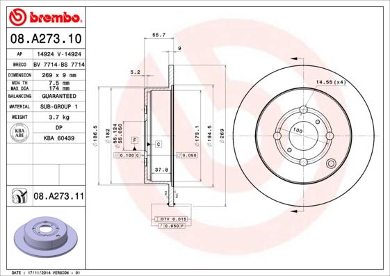 Breco BS 7714 - Əyləc Diski furqanavto.az