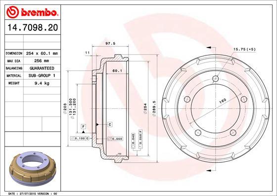 Breco BT 4746 - Əyləc barabanı furqanavto.az