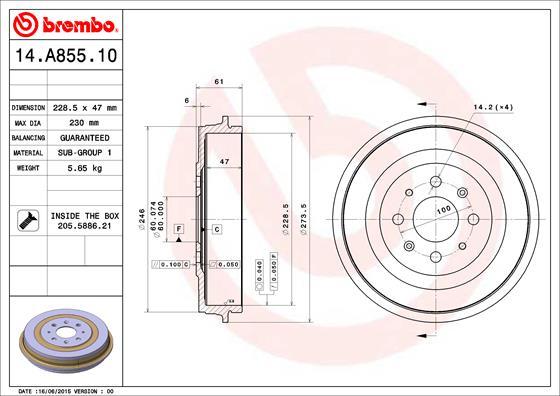 Breco BT 1158 - Əyləc barabanı furqanavto.az