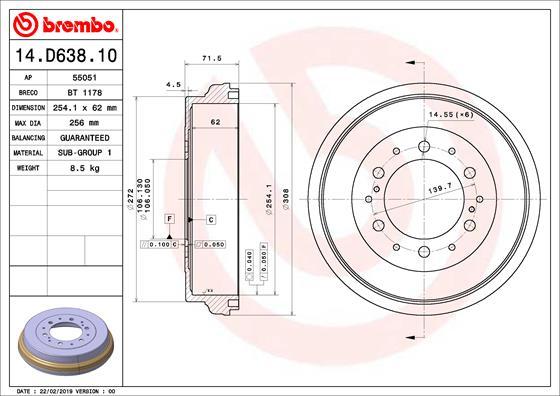 Breco BT 1178 - Əyləc barabanı furqanavto.az