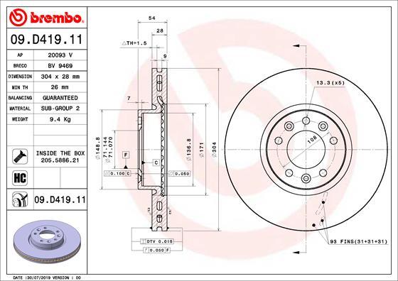 Breco BV 9469 - Əyləc Diski furqanavto.az