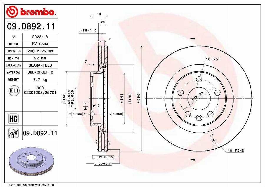 Breco BV 9504 - Əyləc Diski furqanavto.az