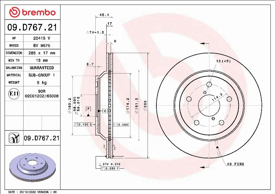 Breco BV 9675 - Əyləc Diski furqanavto.az