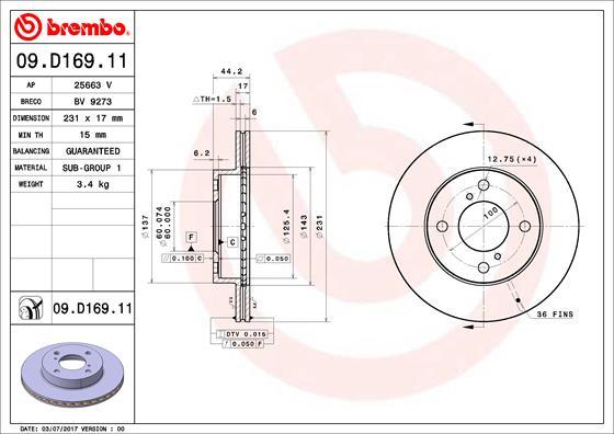 Breco BV 9273 - Əyləc Diski furqanavto.az