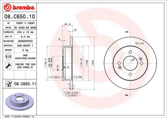 Breco BV 6089 - Əyləc Diski furqanavto.az