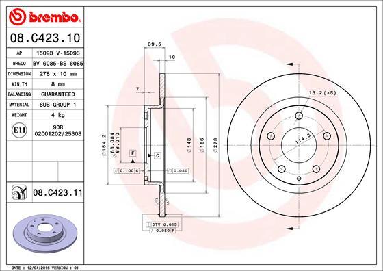 Breco BV 6085 - Əyləc Diski furqanavto.az