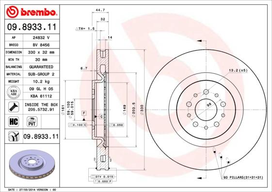 Breco BV 8456 - Əyləc Diski furqanavto.az