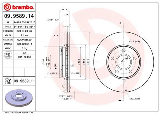 Breco BV 8547 - Əyləc Diski furqanavto.az