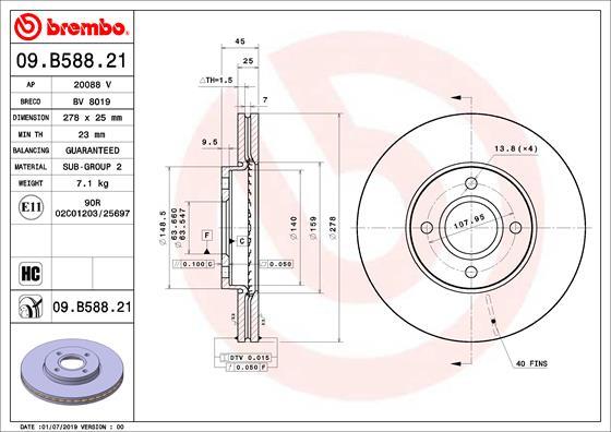 Breco BV 8019 - Əyləc Diski furqanavto.az