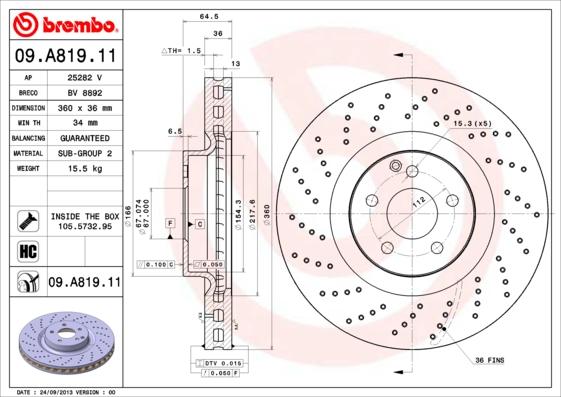 Breco BV 8892 - Əyləc Diski furqanavto.az