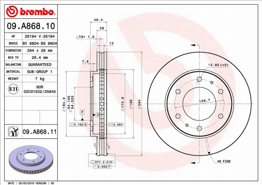 Breco BV 8804 - Əyləc Diski furqanavto.az