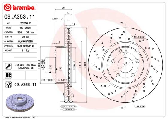 Breco BV 8886 - Əyləc Diski furqanavto.az