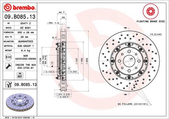 Breco BZ 9081 - Əyləc Diski furqanavto.az