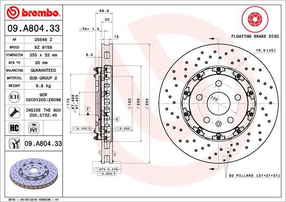 Breco BZ 9158 - Əyləc Diski furqanavto.az