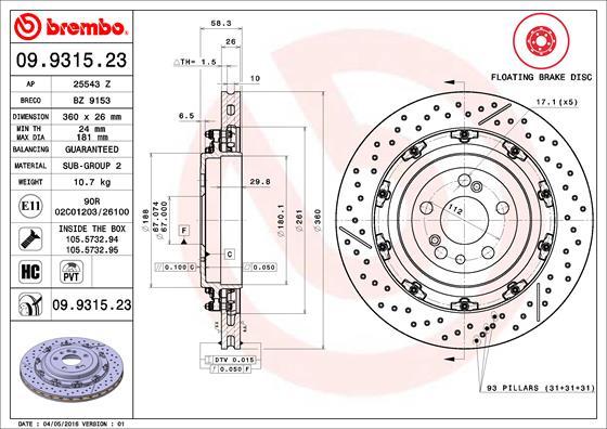 Breco BZ 9153 - Əyləc Diski furqanavto.az