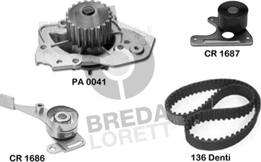 Breda Lorett KPA0116A - Su Pompası və Vaxt Kəməri Dəsti furqanavto.az