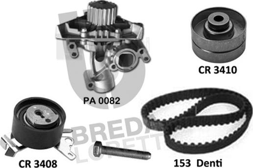 Breda Lorett KPA0788B - Su Pompası və Vaxt Kəməri Dəsti furqanavto.az