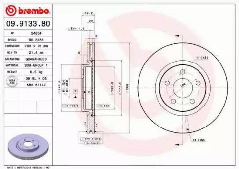 Alpha Brakes HTP-CH-015 - Əyləc Diski furqanavto.az