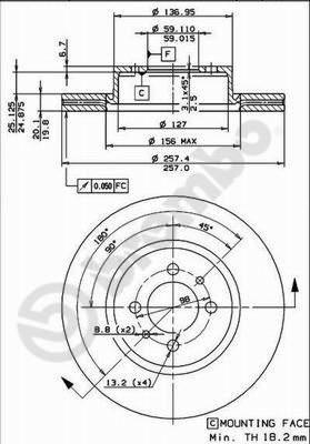 Brembo 09.4768.10 - Əyləc Diski furqanavto.az