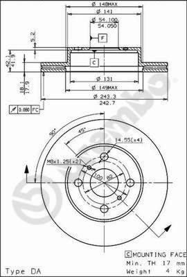 Brembo 09.5703.10 - Əyləc Diski furqanavto.az