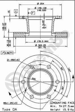 Brembo 09.5738.10 - Əyləc Diski furqanavto.az