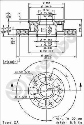 Brembo 09.6851.20 - Əyləc Diski furqanavto.az