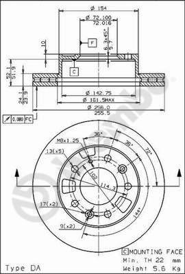 Brembo 09.6852.10 - Əyləc Diski furqanavto.az