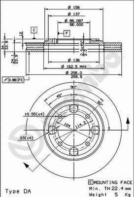 Brembo 09.6705.10 - Əyləc Diski furqanavto.az