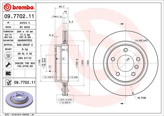 Brembo 09.7702.11 - Əyləc Diski furqanavto.az