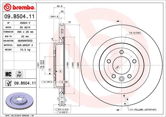 Brembo 09B50411 - Əyləc Diski furqanavto.az