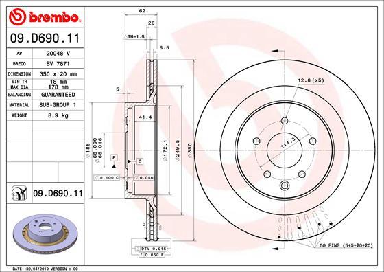 Brembo 09.D690.11 - Əyləc Diski furqanavto.az