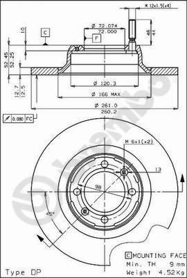 Brembo 08.4070.10 - Əyləc Diski furqanavto.az