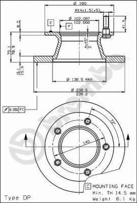 Brembo 08.5181.10 - Əyləc Diski furqanavto.az