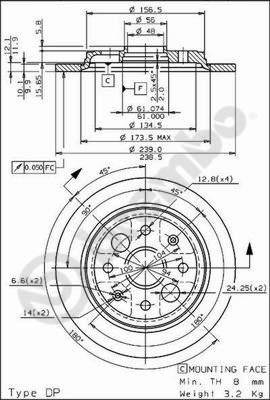 Brembo 08.6837.10 - Əyləc Diski furqanavto.az