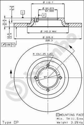 Brembo 08.2796.10 - Əyləc Diski furqanavto.az