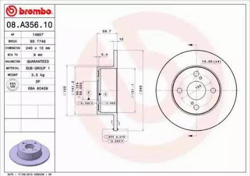 Alpha Brakes HTT-TY-015 - Əyləc Diski furqanavto.az