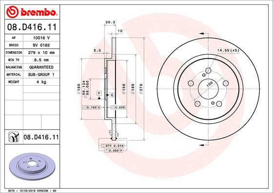 Brembo 08.D416.11 - Əyləc Diski furqanavto.az