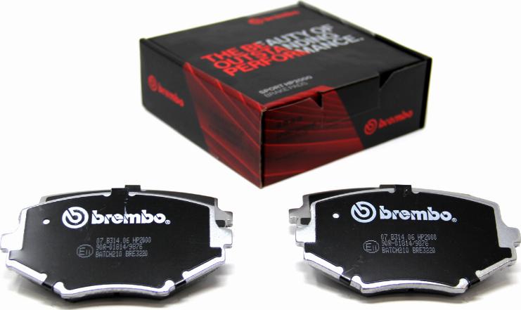 Brembo 07.B314.06 - Yüksək Performanslı Əyləc Yastığı Dəsti furqanavto.az