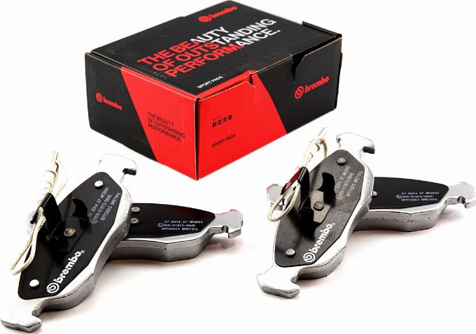 Brembo 07.B314.37 - Yüksək Performanslı Əyləc Yastığı Dəsti furqanavto.az