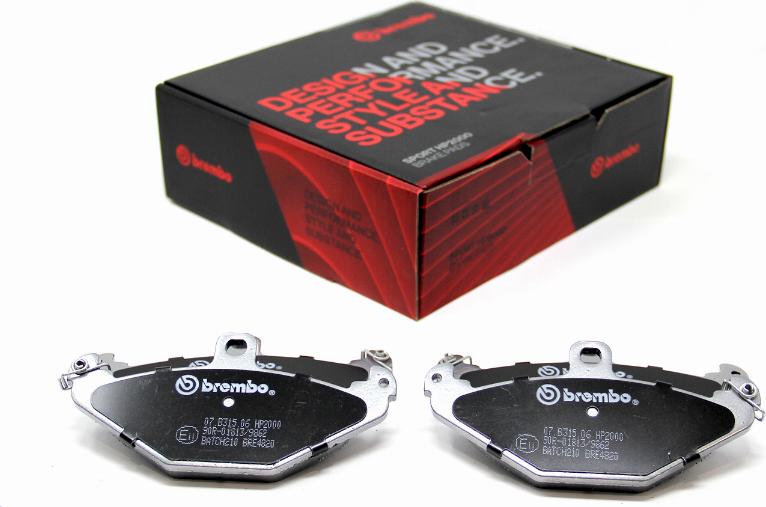 Brembo 07.B315.06 - Yüksək Performanslı Əyləc Yastığı Dəsti furqanavto.az