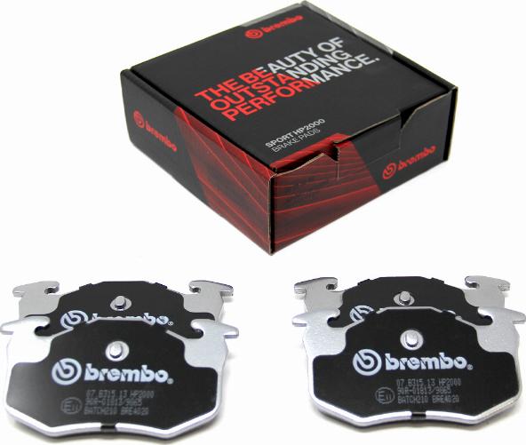 Brembo 07.B315.13 - Yüksək Performanslı Əyləc Yastığı Dəsti furqanavto.az